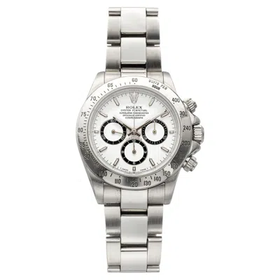 Pre-owned Rolex Vintage 1999  Daytona 16520 Stainless Steel White Dial Automatic 40mm