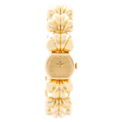 Pre-owned Rolex Vintage Extremely Rare Ladies Yellow Gold Cocktail Watch Ref 4492