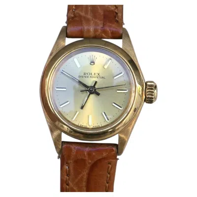 Pre-owned Rolex Vintage Ladies  Oyster Perpetual 26mm 18k Yellow Gold Ref. 6718