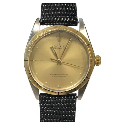 Pre-owned Rolex Vintage Ref 1038 Steel And 18k Zephyr Bezel Automatic Wrist Watch In Multi