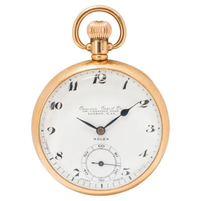 Pre-owned Rolex Vintage  49mm 9k Gold London Camerer Cuss & Co. Mechanical Pocket Watch In Multi