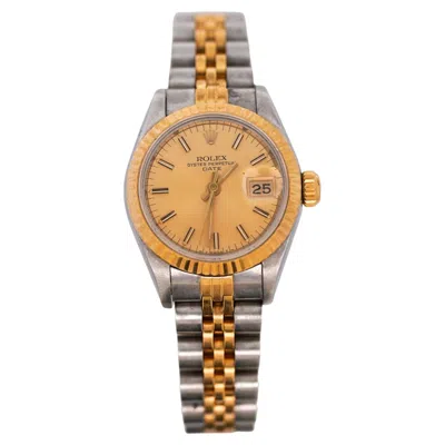 Pre-owned Rolex Vintage  Datejust 26mm Two Tone 18k Gold Steel Fluted Bezel Jubilee Watch In Multi