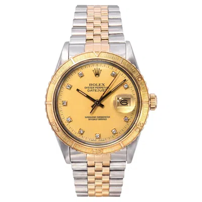 Pre-owned Rolex Vintage  Datejust Thunderbird Two Tone Diamond Dial Watch Ref. 16253 In Multi