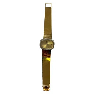 Pre-owned Rolex Vintage  Orchid Diamonds Halo Set 18 Karat Yellow Gold Estate Classic Watch