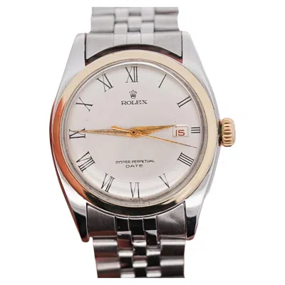 Pre-owned Rolex Vintage  Oyster Perpetual Date Two-tone Steel & Gold Jubilee Bracelet Watch In Multi