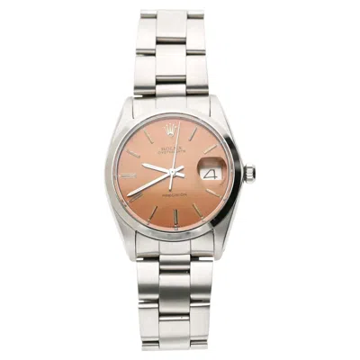 Pre-owned Rolex Vintage  Oysterdate Precision 6694 Champagne Brown Dial 34mm Watch
