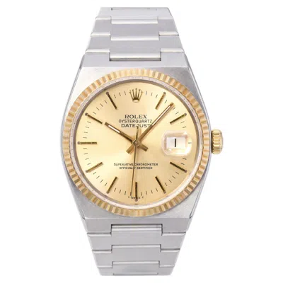 Pre-owned Rolex Vintage  Oysterquartz Datejust Two Tone Men's Watch In Multiple
