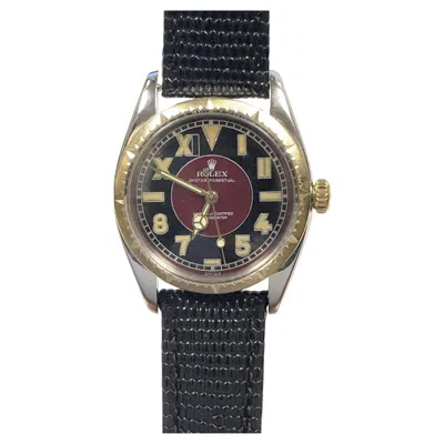 Pre-owned Rolex Vintage Steel And Gold Ref 6582 Zephyre Bezel Automatic Wrist Watch In Multi