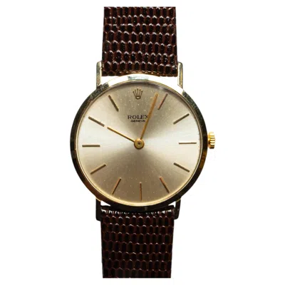 Pre-owned Rolex Vintage Yellow Gold Manual Wind Wrist Watch
