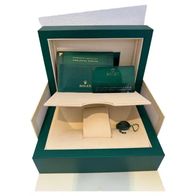 Pre-owned Rolex Watch Box, New Creme Empty Acs. Oyster L Perpetual Sky Dweller Brand New In Multi