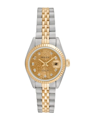 Rolex Women's Datejust Diamond Watch, Circa 2000s (authentic ) In Multi