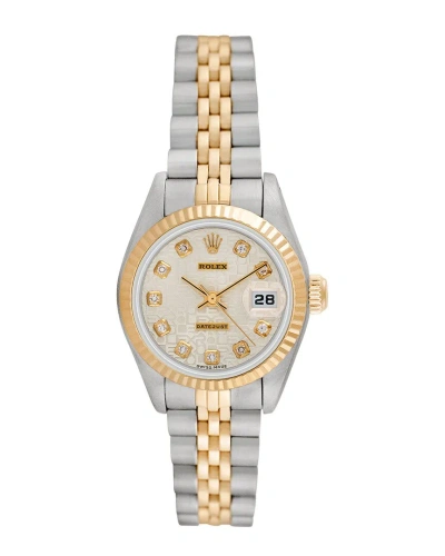 Rolex Women's Datejust Diamond Watch, Circa 1990s (authentic ) In Multi