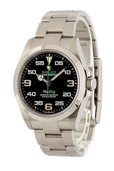 Rolex X Bob's Watches  Air-king 126900 In Stainless Steel & Black