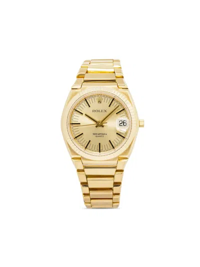 Pre-owned Rolex X Tiffany & Co  Datejust 39mm In Gold
