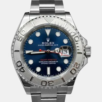 Pre-owned Rolex Yacht Master 126622 Automatic Blue Platinum Stainless Steel Men's Wristwatch 40 Mm