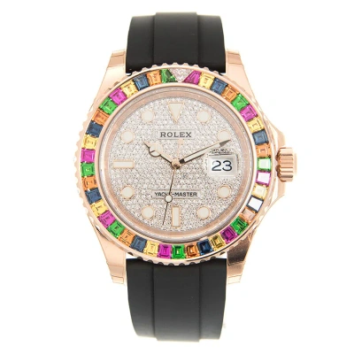 Rolex Yacht-master Automatic Chronometer Diamond 'haribo' Watch 116695 Sats In Gold / Rainbow / Rose / Rose Gold