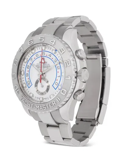 Pre-owned Rolex Yacht-master Ii 44mm In White