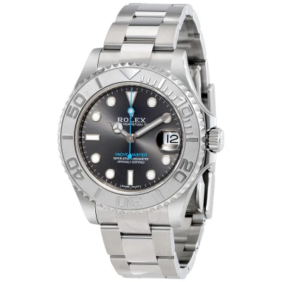 Rolex Yacht-master Rhodium Dial Steel And Platinum Oyster 37 Mm Watch 268622rso In Gray