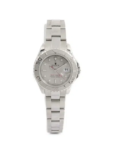 Pre-owned Rolex Yacht-master 29mm Watch In Silver