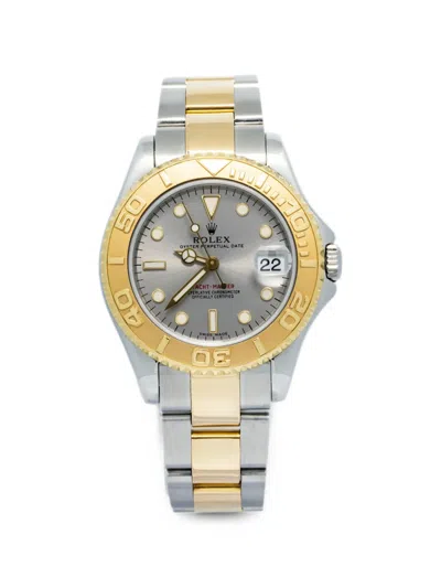 Pre-owned Rolex Yacht-master 35mm Watch In Grey