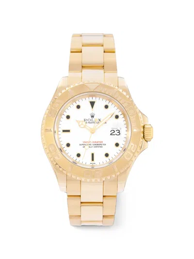Pre-owned Rolex Yacht-master 40mm Watch In White