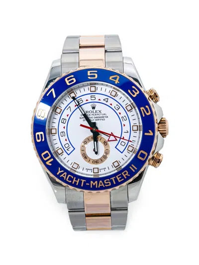 Pre-owned Rolex Yacht-master Ii 44mm Watch In White