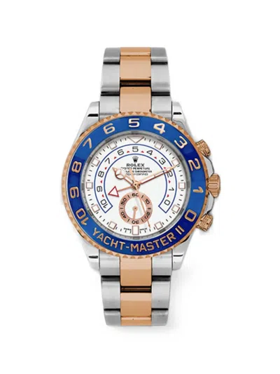 Pre-owned Rolex Yacht-master Ii 44mm Watch In White