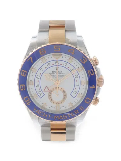 Pre-owned Rolex Yacht-master Ii Oyster 44mm Watch In White