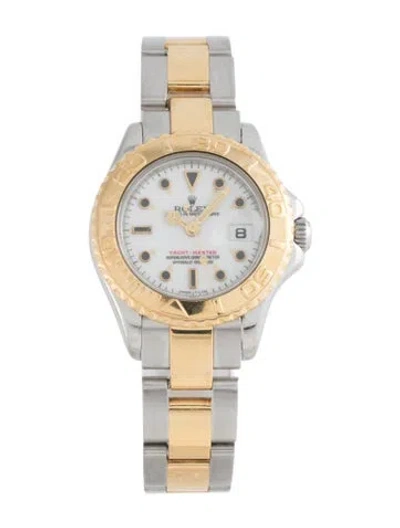Pre-owned Rolex Yacht-master Watch, 29mm In Multicolor