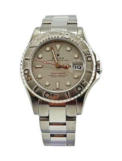 Pre-owned Rolex Yacht-master Watch, 35mm In Multi