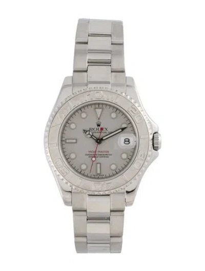 Pre-owned Rolex Yacht-master Watch, 35mm In Multicolor