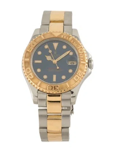 Pre-owned Rolex Yacht-master Watch, 35mm In Multicolor