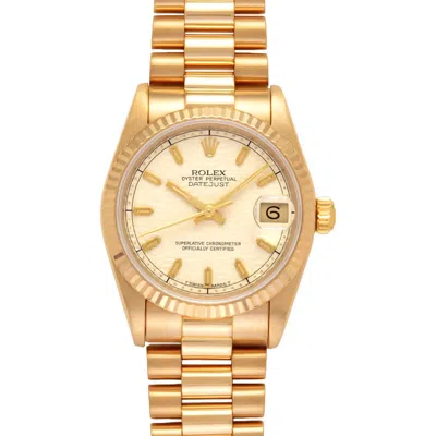 Pre-owned Rolex Yellow Gold (18k) Wristwatch () In Multi