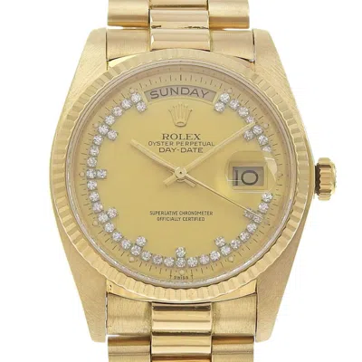 Pre-owned Rolex Yellow Gold (18k) Wristwatch () In Multi