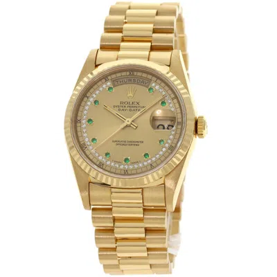Pre-owned Rolex Yellow Gold (18k) Wristwatch () In Multi