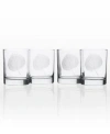 Rolf Glass Aspen Leaf Double Old Fashioned 14oz - Set Of 4 Glasses In Clear