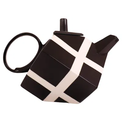 Pre-owned Rolf Sinnemark Teapot "the Cube" By Rörstrand, Black & White, 1980s Design