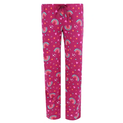 Roll Outta Bed Women's Novelty Print Pajama Bottoms In Red