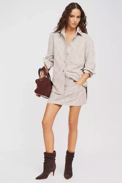Rolla's '90s Denim Mini Skirt In Grey