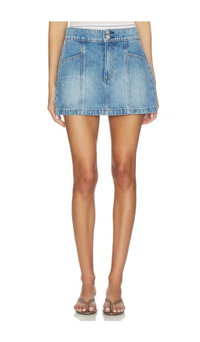 Rolla's 90s Relaxed Mini Skirt In Blue