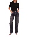 Rolla's Relaxed Worn Jeans In Vintage Black In Brown