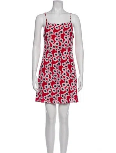 Pre-owned Rolla's Animal Print Mini Dress In Red