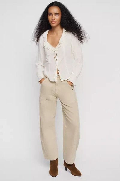 Rolla's Arc High Rise Barrel Jeans In Beige