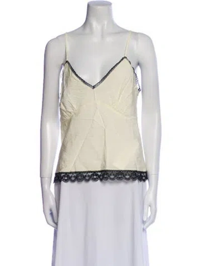 Pre-owned Rolla's Bamboo V-neck Top W/ Tags In Neutral