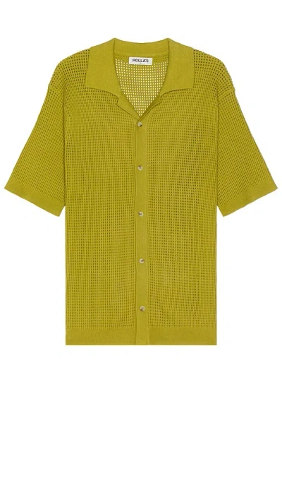 Rolla's Bowler Grid Knit Shirt In 仙人掌色
