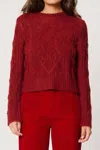 Rolla's Cable Knit Sweater In Ruby In Red