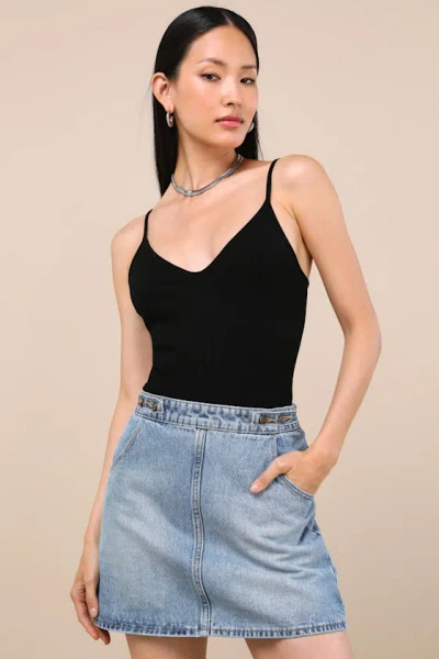 Rolla's Charlie Medium Wash Denim Mini Skirt