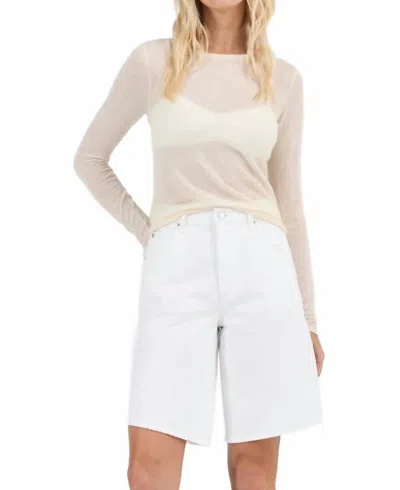 Rolla's Charlotte Denim Culotte Shorts In White