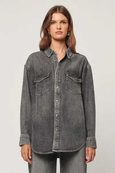 Rolla's Classic Denim Shirt In Black Stone