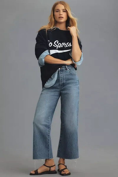 Rolla's Classic High-rise Crop Flare Jeans In Blue